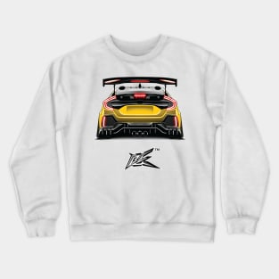 honda civic fk8 rear yellow Crewneck Sweatshirt